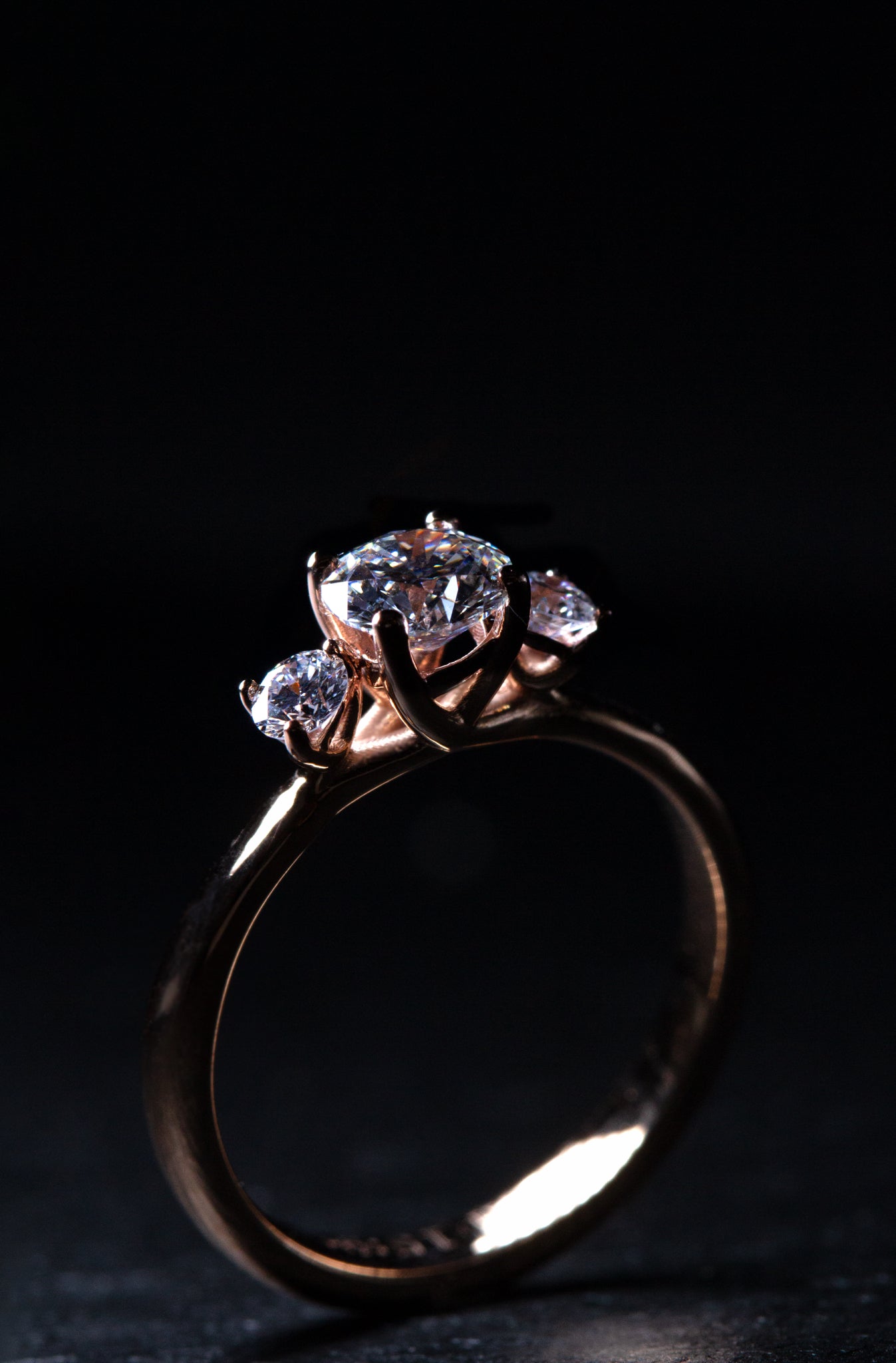 Custom Three Stone Engagement Ring