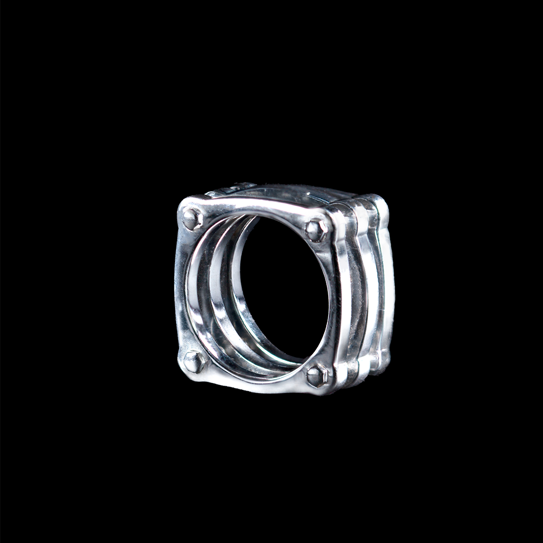 “NDAG” Big MAC Square Silver Ring