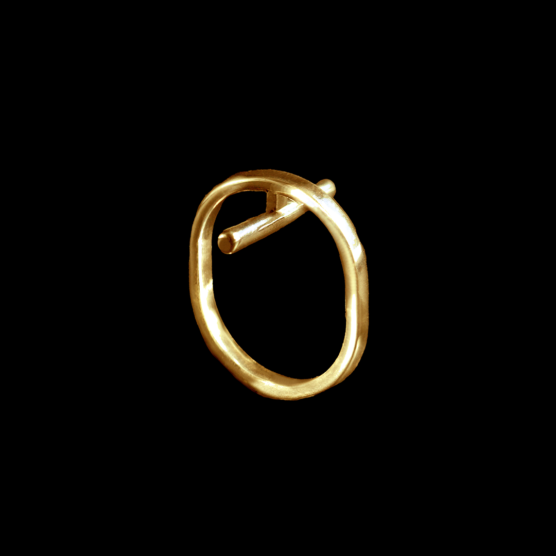 “NDAG” Rod Petite Gold Ring