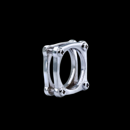 “NDAG” Mini MAC Square Silver Ring