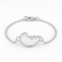 Ultrasound Silhouette Bracelet in 18K white gold, product shot